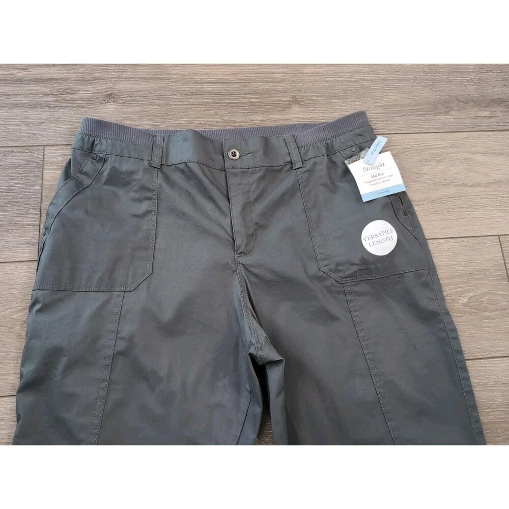 CROFT & BARROW WOMEN'S STRETCH VERSATILE LENGHTH PLANTS STRETCH WAIST W Size 18